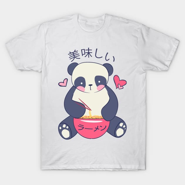 Panda ramen T-Shirt by ArtStyleAlice